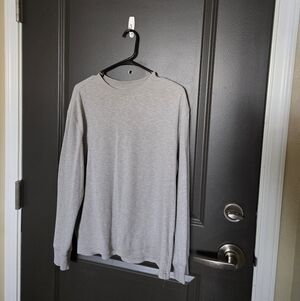 Men's Long-Sleeve Crewneck Shirt - Light Gray
